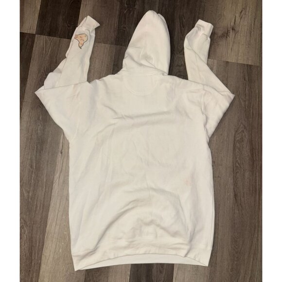 Comfy White Hoodie With Dog Faces Print By Comfort Colors - Picture 4 of 5